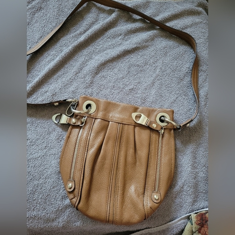 B. Makowsky Brown Leather Crossbody Bag